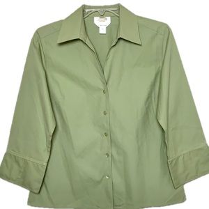Talbots | Lime Green Wrinkle-Resistant Shirt